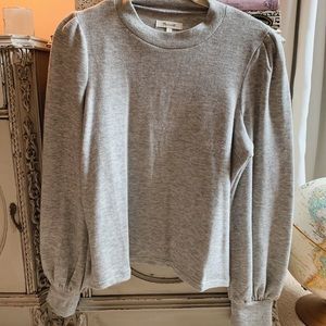 Madewell Puff Sleeve Mock Neck